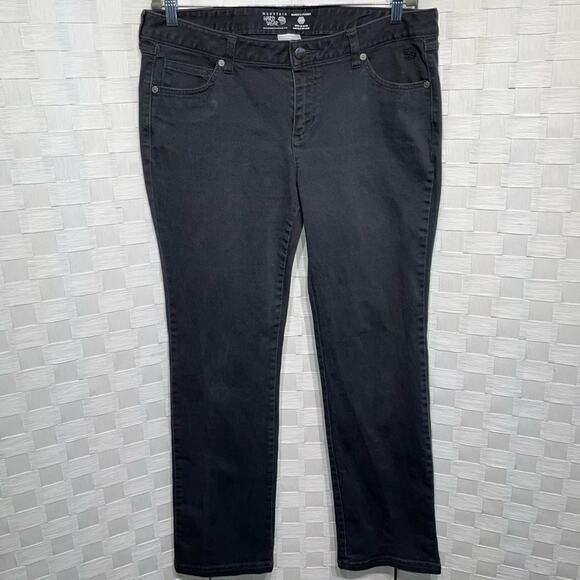Mountain Hardwear Women’s Straight Leg Charcoal Denim Jeans Size 12/32 Stretch - Picture 1 of 10